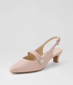 Women SUPERSOFT Comfort|Heels-Lisshle2 Blush Leather Heels