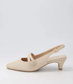 Women SUPERSOFT Comfort|Heels-Lisshle2 Platinum Sparkle Fabric Heels