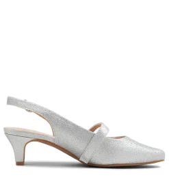 Women SUPERSOFT Comfort|Heels-Lisshle2 Silver Suede Heels