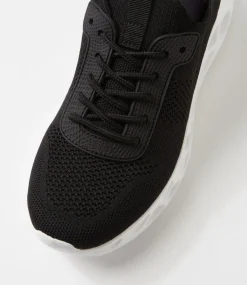 Women SUPERSOFT Comfort|Sneakers-Liveable Black Knit Sneakers
