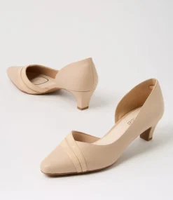 Women SUPERSOFT Comfort|Heels-Lizzis Nude Leather Patent Heels