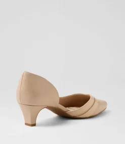 Women SUPERSOFT Comfort|Heels-Lizzis Nude Leather Patent Heels