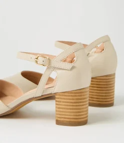 Women DIANA FERRARI Dress|Heels-Loctavia Almond Natural Leather Heels