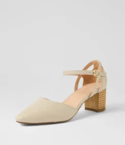 Women DIANA FERRARI Dress|Heels-Loctavia Almond Natural Leather Heels