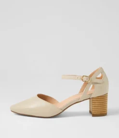 Women DIANA FERRARI Dress|Heels-Loctavia Almond Natural Leather Heels