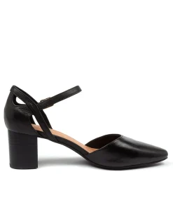 Women DIANA FERRARI Dress|Heels-LOCTAVIA BLACK LEATHER