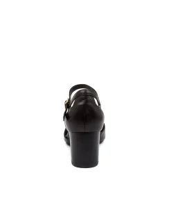 Women DIANA FERRARI Dress|Heels-LOCTAVIA BLACK LEATHER