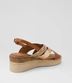 Women I LOVE BILLY Heels|Sandals-Londyn Tan Rose Gold Sandals