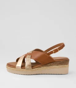 Women I LOVE BILLY Heels|Sandals-Londyn Tan Rose Gold Sandals