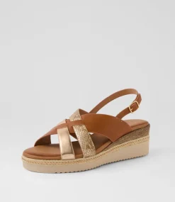 Women I LOVE BILLY Heels|Sandals-Londyn Tan Rose Gold Sandals
