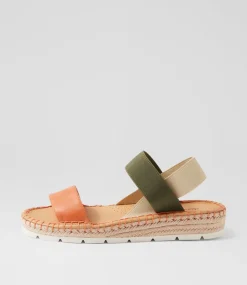 Women DIANA FERRARI Flats|Sandals-Loquat Autumn Multi Leather Elastic Sandals