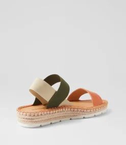 Women DIANA FERRARI Flats|Sandals-Loquat Autumn Multi Leather Elastic Sandals