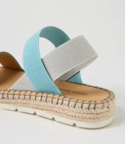 Women DIANA FERRARI Flats|Sandals-Loquat Ocean Multi Leather Elastic Sandals