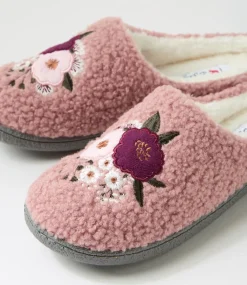 Women I LOVE BILLY Flats-Loreen Soft Rose Multi Slippers