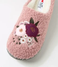 Women I LOVE BILLY Flats-Loreen Soft Rose Multi Slippers