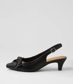 Women SUPERSOFT Heels-Lovei Black Leather Heels