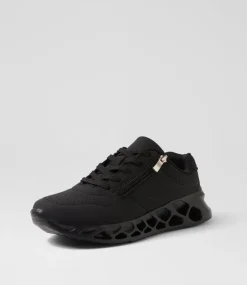 Women SUPERSOFT Comfort|Sneakers-Loveli Black Fabric Sneakers