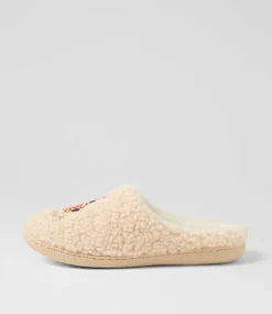 Women I LOVE BILLY Flats-Lowl Beige Multi Slippers