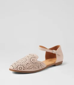 Women DIANA FERRARI Flats-Luanda Nude Leather Flat Shoes
