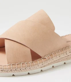 Women DIANA FERRARI Flats|Sandals-Luandan Nude Leather Sandals