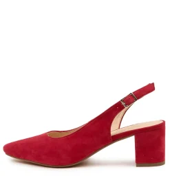 Women DIANA FERRARI Heels-LUCINE RED SUEDE