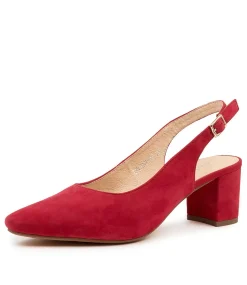 Women DIANA FERRARI Heels-LUCINE RED SUEDE