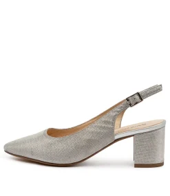 Women DIANA FERRARI Heels-LUCINE SILVER METAL SUEDE