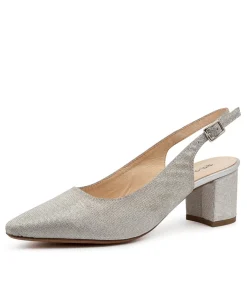 Women DIANA FERRARI Heels-LUCINE SILVER METAL SUEDE