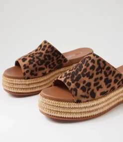 Women I LOVE BILLY Sandals-Lulu Leopard Microsuede Sandals