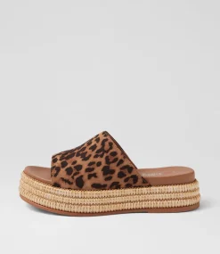 Women I LOVE BILLY Sandals-Lulu Leopard Microsuede Sandals