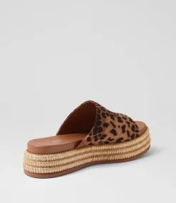 Women I LOVE BILLY Sandals-Lulu Leopard Microsuede Sandals