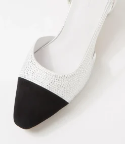 Women DIANA FERRARI Heels-Luxury Black Silver Multi Heels
