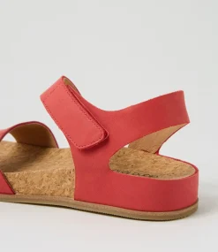 Women DIANA FERRARI Flats|Sandals-Lyony Cherry Leather Sandals
