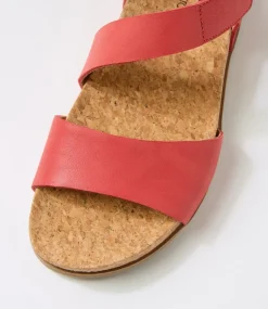 Women DIANA FERRARI Flats|Sandals-Lyony Cherry Leather Sandals