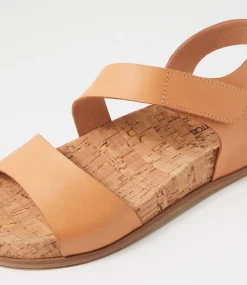 Women DIANA FERRARI Flats|Sandals-Lyony Tan Leather Sandals