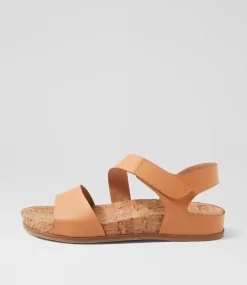 Women DIANA FERRARI Flats|Sandals-Lyony Tan Leather Sandals
