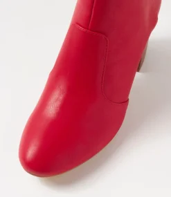 Women I LOVE BILLY Boots-Mahlon Red Ankle Boots
