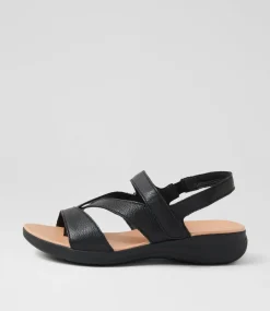 Women SUPERSOFT Comfort|Sandals-Majesti Black Leather Sandals