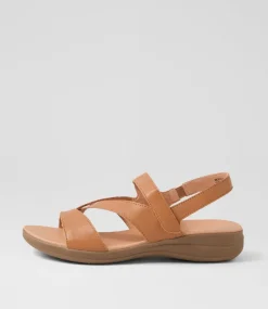 Women SUPERSOFT Sandals-Majesti Dark Tan Leather Sandals