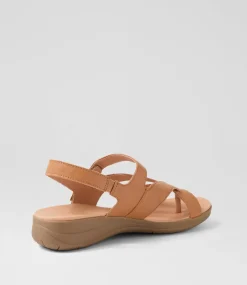 Women SUPERSOFT Sandals-Majesti Dark Tan Leather Sandals