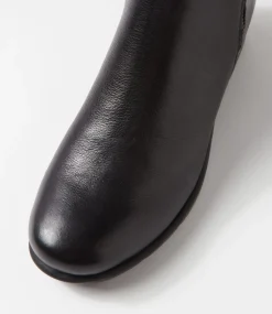 Women SUPERSOFT Boots|Wedges-Makes Black Leather Knee High Boots