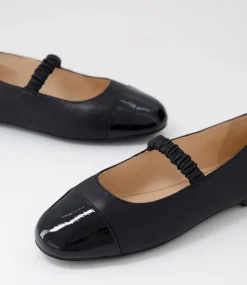 Women DIANA FERRARI Mary Janes|Flats-Marinea Black Patent Leather Flat Shoes