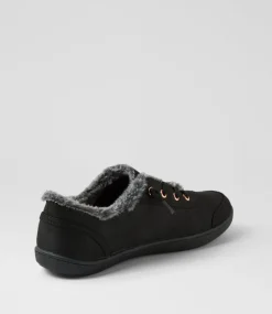 Women I LOVE BILLY Sneakers-Marleen Black Nubuck Pu Sneakers
