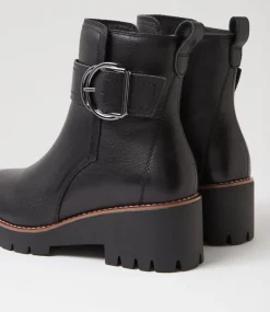 Women SUPERSOFT Boots|Comfort-Marri Black Leather Ankle Boots