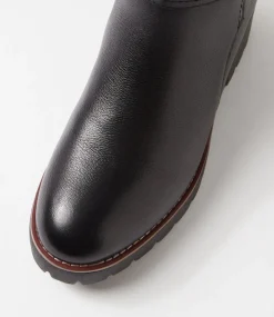 Women SUPERSOFT Boots|Comfort-Marri Black Leather Ankle Boots