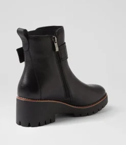 Women SUPERSOFT Boots|Comfort-Marri Black Leather Ankle Boots
