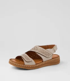 Women COLORADO Comfort|Flats-Martha Silver Grey Leather Sandals