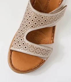 Women COLORADO Comfort|Flats-Martha Silver Grey Leather Sandals