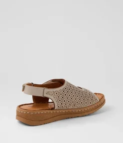 Women COLORADO Comfort|Flats-Martha Silver Grey Leather Sandals