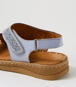 Women COLORADO Comfort|Flats-Martha Sky Leather Sandals